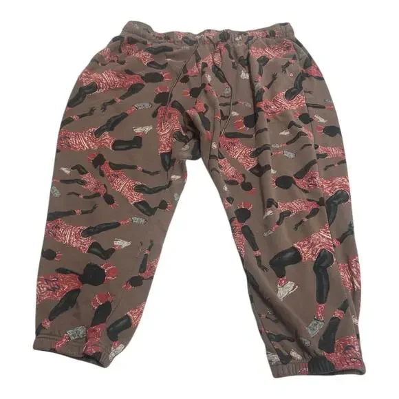 Jordan Artist Series by Parker Duncan Brown 3XL Joggers Basketball Urban Street - Picture 2 of 7